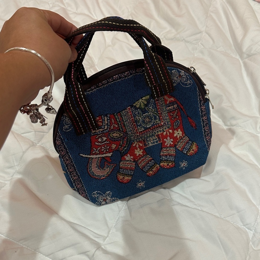 NEW Vintage Colorful Elephant Pattern Women's Handbag